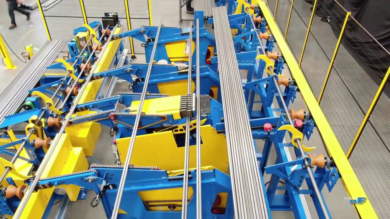 Резка труб длиной 6000 мм пополам с разгрузкой на 2 стороны смотреть онлайн