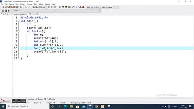 C programming:Array Miscellaneous || Missing number in array|| Interview Preparation Question смотреть онлайн