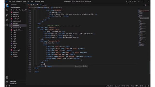 How To Create A Recipe Website Using HTML & CSS. Easy Steps.