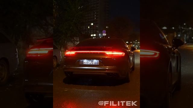 Выхлопная система с отстрелами на Porsche Panamera 3 литра 2018 года