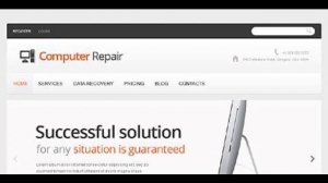 Preview White Computer Repair Joomla Template by Mercury T