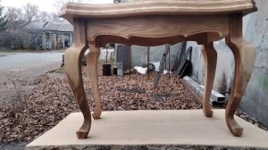 кофейный столик из дуба с ножками кабриоль. oak coffee table , cabriole legs