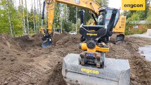 Cat 325 NG & engcon tiltrotator