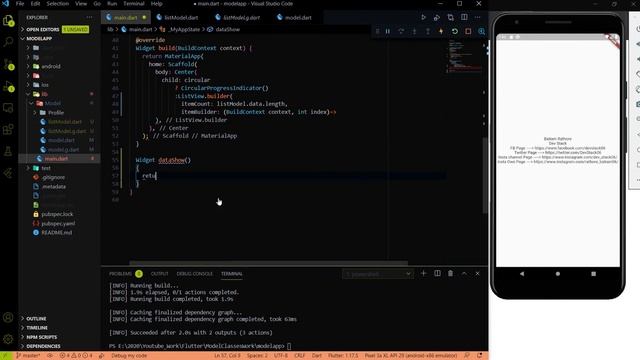 Parse List type JSON data in Flutter using Model Class || Render using ListView Builder???