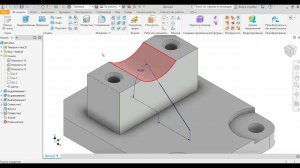 Модель и чертеж детали "Опора" в Autodesk Inventor