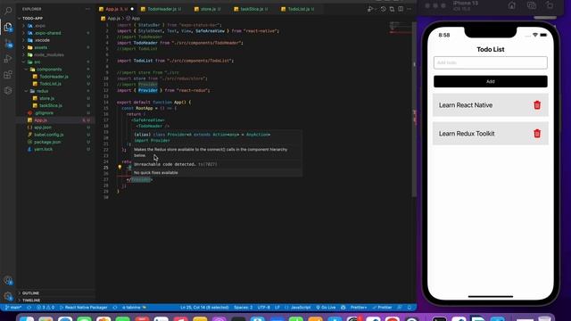 React Native Todo App - Using Redux toolkit смотреть онлайн