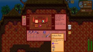 Enchanting my Fishing Rod to make it better at getting the fish - Stardew Valley