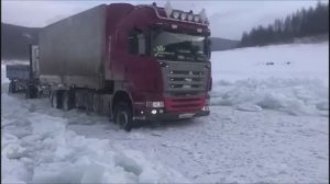 Scania на зимнике. Суровые дороги севера.