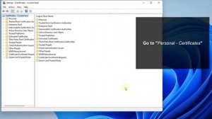 ❌? REMOVE CERTIFICATE Windows 11 installed Personal