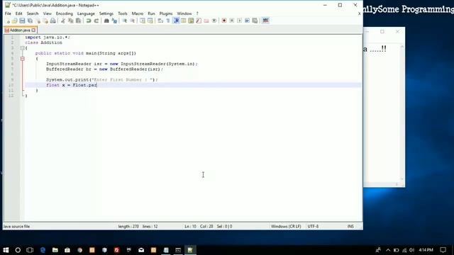 FamilySome Programming- |Addition in JAVA| смотреть онлайн