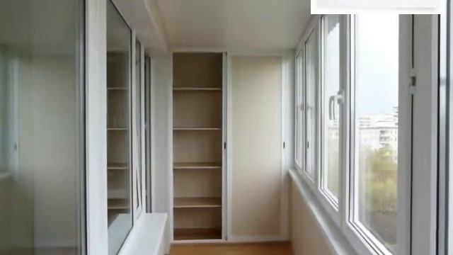 Лоджия 6 метров, дом серии II-68-04, остекление КБЕ 58, отделка панелями ВЕК, шкафы на лоджии. смотреть онлайн