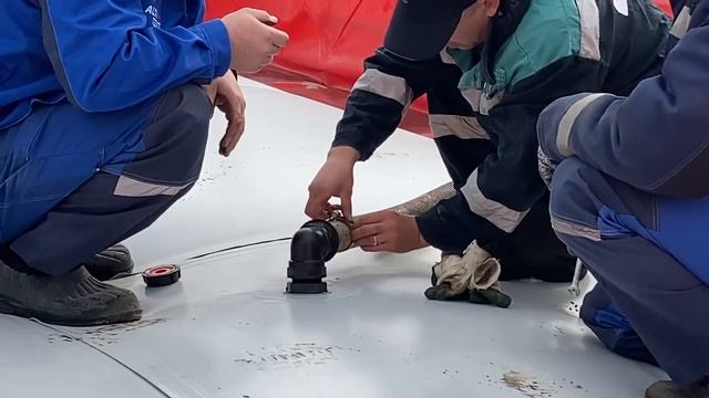 Заполнение мягкого резервуара КАСом.