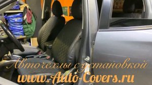 Чехлы на Митсубиси Л200 из Экокожи с установкой. Автопилот.