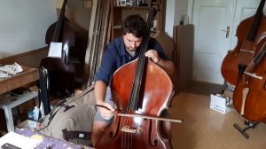 Celomasivní 3/4 kontrabas, model Rogeri