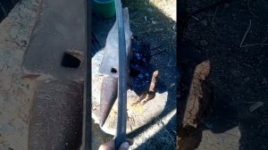 Подготовка к отпуску после закалки клинка Казачий шашки