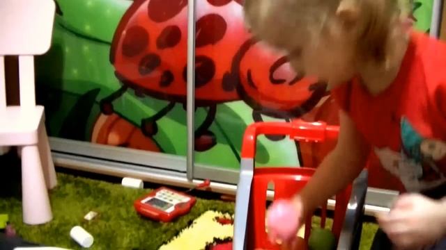 Играем в Магазин Супермаркет Касса Smoby с тележкой - Игрушка для детей Supermarket