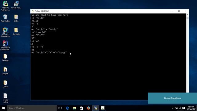 Basic Python 007 Performing operations on a string in Python