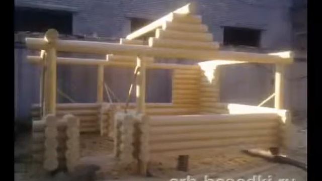 Процесс постройки и рубки сруба беседки смотреть онлайн
