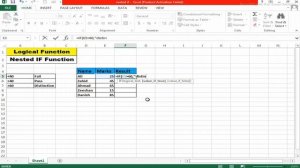 MS Excel|Nested If |MS excel full course