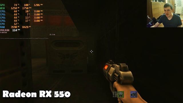 Quake 2: Remastered на слабом пк RX550