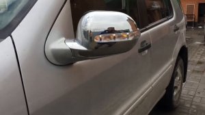 Mercedes benz w163 ML 350 Ml 5.5 amg how to change mirror cover, замена кожуха зеркал заднего вида