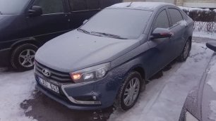 Lada Vesta: Холодный автозапуск при -20 градусах мороза в Вильнюсе.