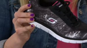 Skechers Print Skech Knit Lace-up Sneakers - Trade Winds on QVC