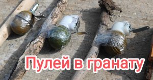 Попадание пули в гранату и тротиловую шашку.