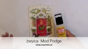 Decoupage - zimowe obrazki z pastą śniegową