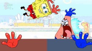 RED vs BLUE FOOD CHALLENGE! | SPONGEBOB  RED Vs BLUE MUKBANG ANIMATION  | SLIME CAT