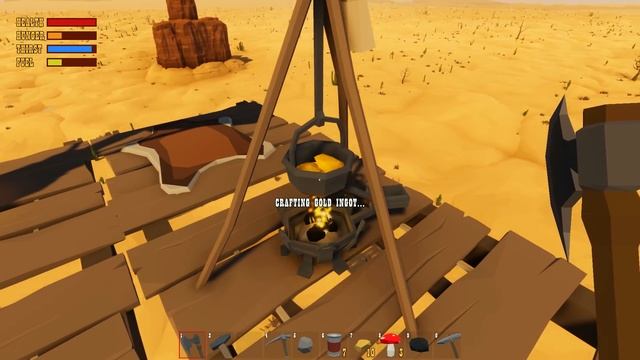 Нашел ЗАБРОШЕННУЮ ШАХТУ Сделал НОЖ и ПРОВАЛИЛСЯ ПОД ЗЕМЛЮ! Выживание в ПУСТЫНЕ - Desert Skies #4 смотреть онлайн