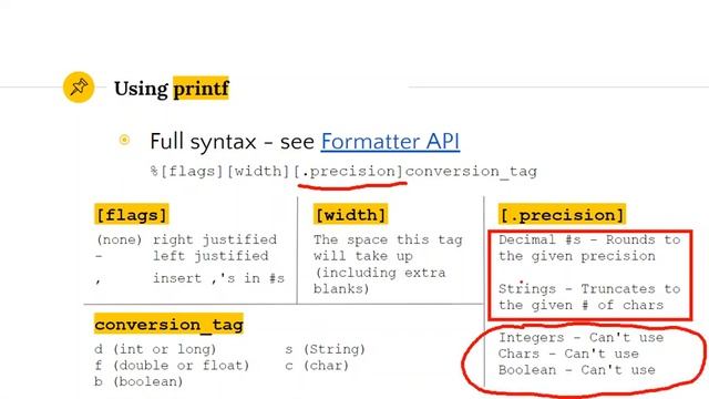 APCS Java printf tutorial смотреть онлайн