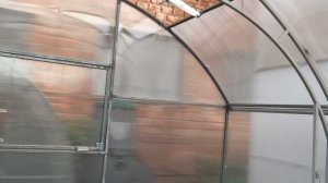 Крепление поликарбоната на двери распашной. Автоматическое проветривание. Фрамуги.