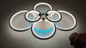 Демонстрация режимов работы светодиодной люстры 73/6 WH+RGB