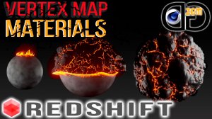 Redshift материалы в Cinema 4D. Vertex map для морфинга и анимация.