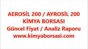 AEROSİL 200 / AYROSİL 200 / REOLOSİL QS20