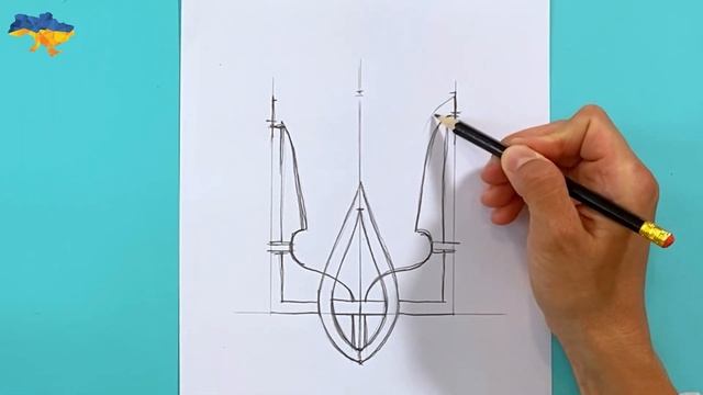 Як намалювати герб України! Уроки малювання до дня Незалежності України.