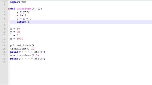 Python: Debugger смотреть онлайн