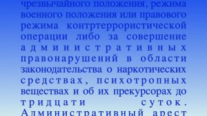 Административный арест ст 3.9 Кодекс об административных правонарушениях РФ