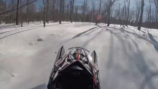 Polaris Pro Rmk 800 & Skidoo Freeride in the UP Michigan backcountry смотреть онлайн