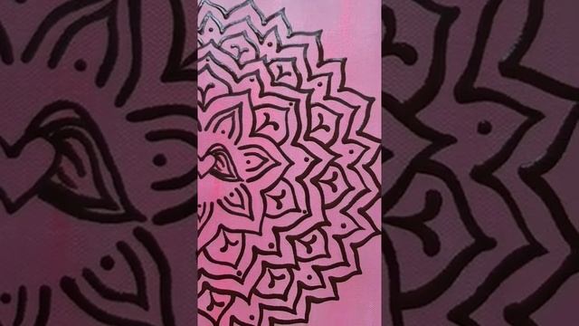 Картина мандала на розовом фоне. Художник дизайнер Екатерина Мамаева Пермь