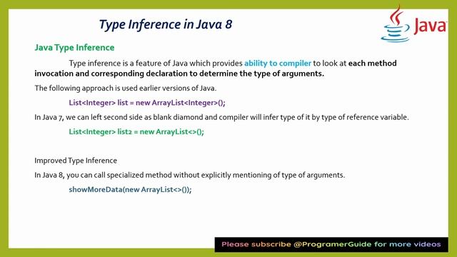15. Type Inference in java 8 | How to use the Type Inference in java with examples смотреть онлайн