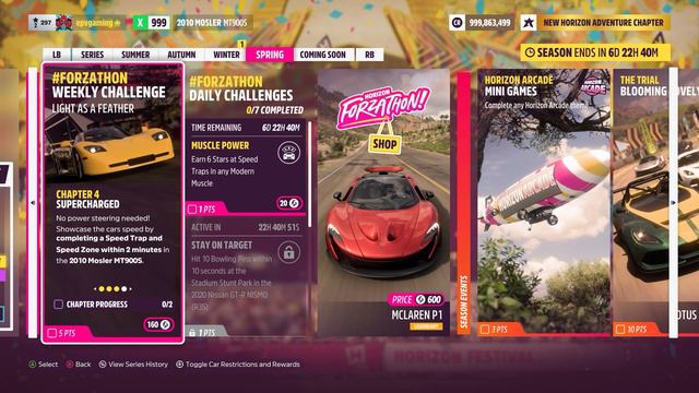 Forza Horizon 5 Forzathon Weekly Challenge Light as Feather Mosler MT900S Spring Season Series 5 смотреть онлайн