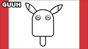 HOW TO DRAW A CUTE PIKACHU ICE CREAM