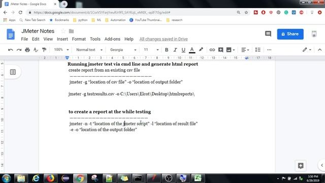 JMeter Tutorials | 14 | How to generate HTML reports from CLI mode & from csv file | HTML dashboard