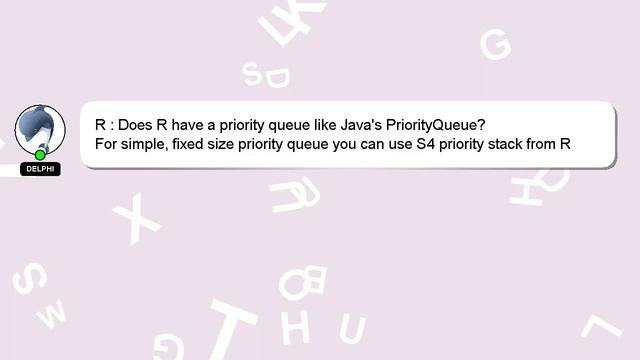 R : Does R have a priority queue like Java's PriorityQueue? смотреть онлайн