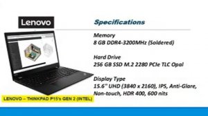 LENOVO ThinkPad P15s Gen 2 Specifications