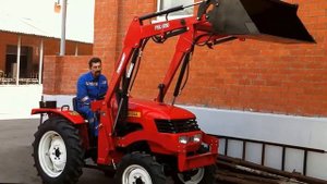 Китайский минитрактор - Dongfeng, фронтальный погрузчикик