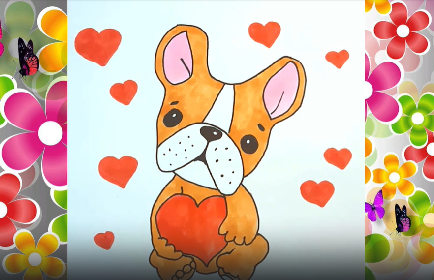 Милый Пёсик с сердечком смотреть онлайн