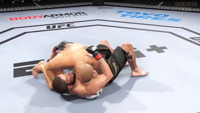 UFC БОЙ Хабиб Нурмагомедов vs Фёдора Емельяненко (com. vs com.)